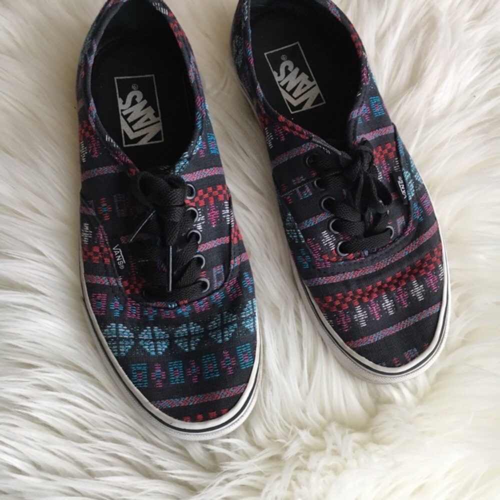 Vans tribal print embroidered shoes